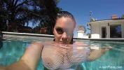 Video sex new Alison Tyler swims and masturbates in the pool HD