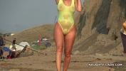 Video sex Transparent swimsuit and nude on the beach HD