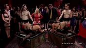 Video porn 2022 Group of hot slaves serving at kink ball of free