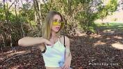 Video porn Blonde in torn fishnets bangs outdoor Mp4 - xTeenPorn.Net