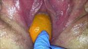 Watch video sex new Tight pussy milf gets her pussy destroyed with a orange and big apple popping it out of her tight hole making her squirt HD online