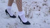 Video sex High heels and white frilly socks in the snow fastest of free